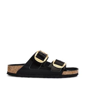 High shine big buckle Birkenstocks